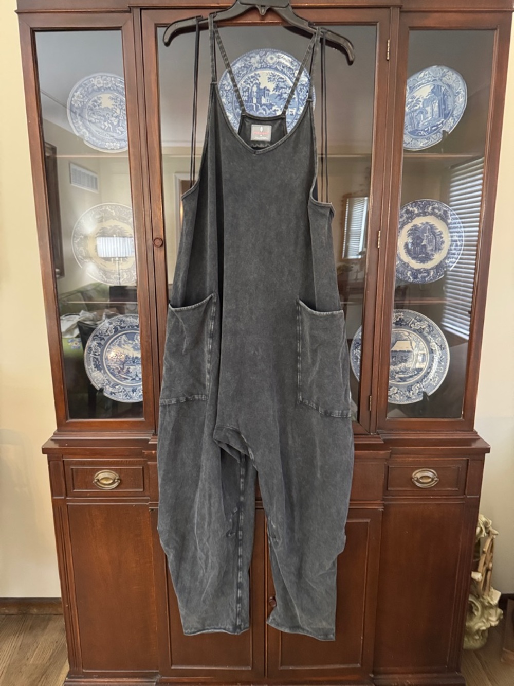 FP Movement by Free People Washed Black Hotshot Jumpsuit
